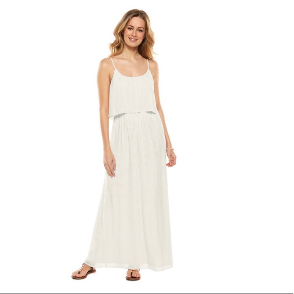 LC lauren conrad pleated popover maxi (mint green)